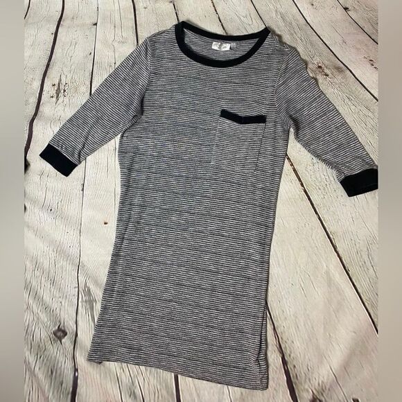 🔮 RD STYLE | 3/4 Sleeve Dress Grey Black Size  Medium - Picture 1 of 4
